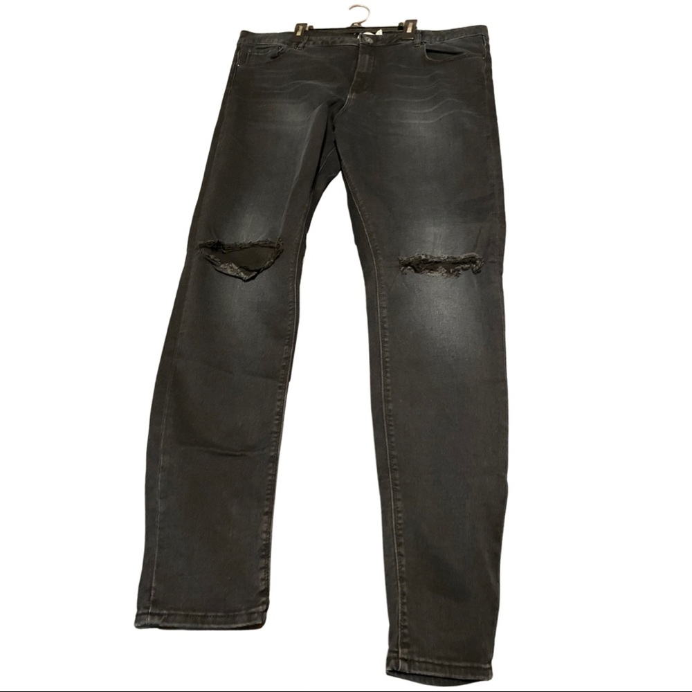 ASOS DISTRESSED KNEE SKINNY JEANS